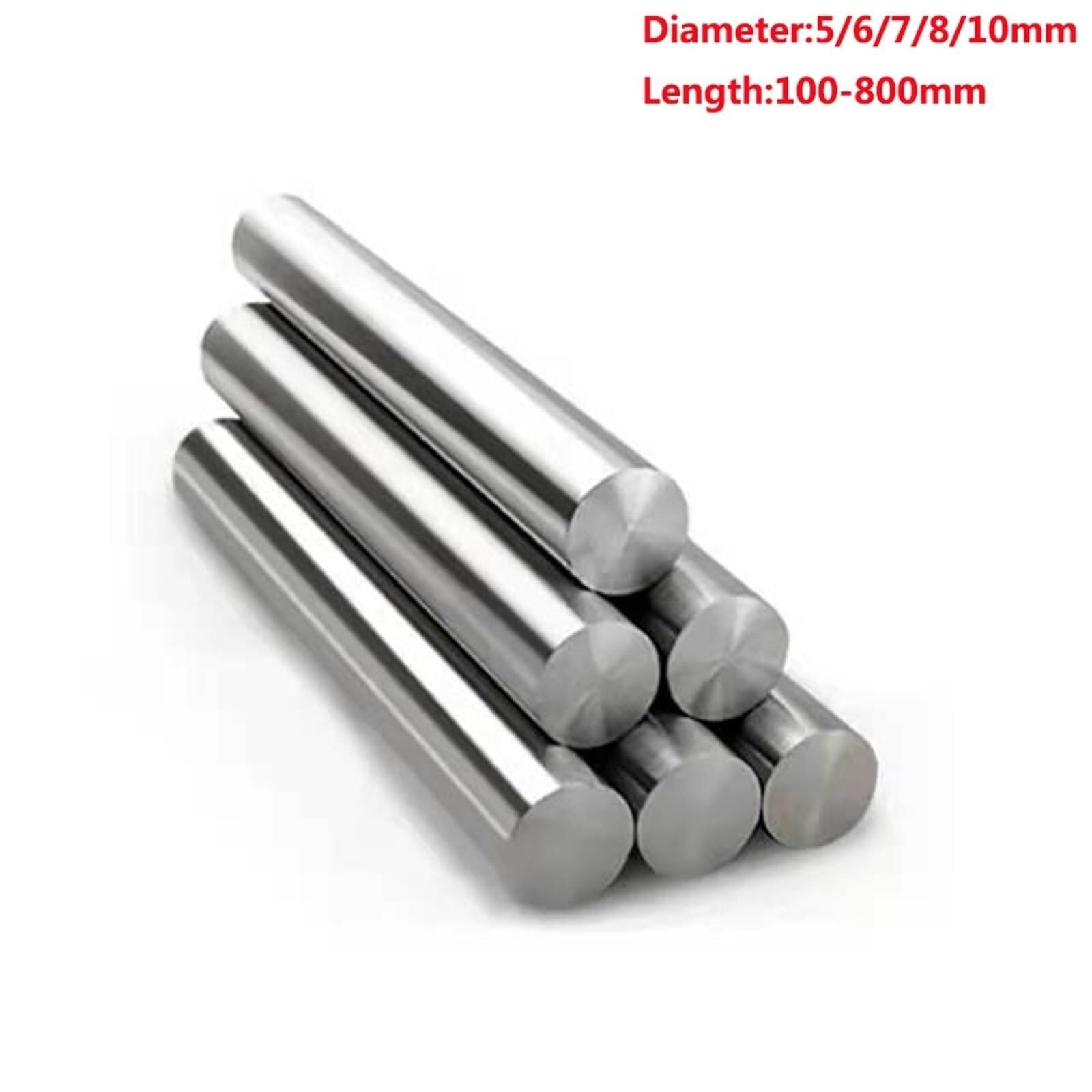 1 pz Albero Lineare 1 m, Barra Tonda Piena di Precisione in Acciaio C45 Cromato Temprato per Cuscinetto Lineare CNC Stampante 3D, Ø4-50 mm(8mm)