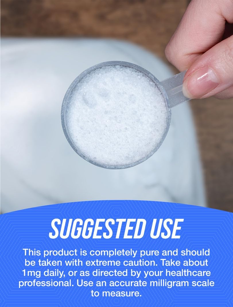 BulkSupplements.com Pure Biotin Powder - as Vitamin B7, Biotin Vitamins for Hair, Skin and Nails - Gluten Free, 1mg per Serving, 50g (1.8 oz) (Pack of 1)