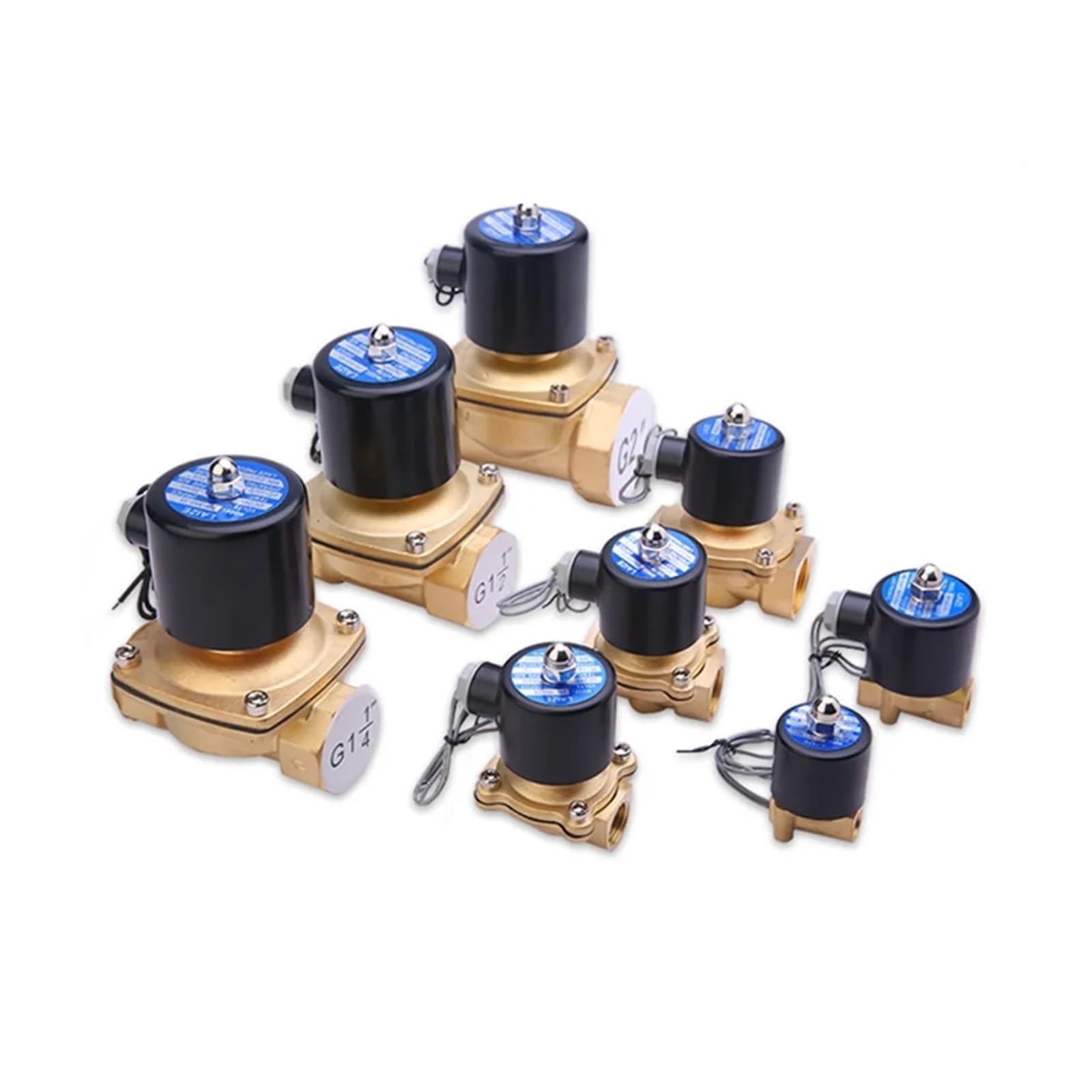 PXQCHAVLN Brass Electric Solenoid Valveic Valve for Water/Oil/Gas DN6 DN20 DN8 220V DC24V(Dn40,24V DC)