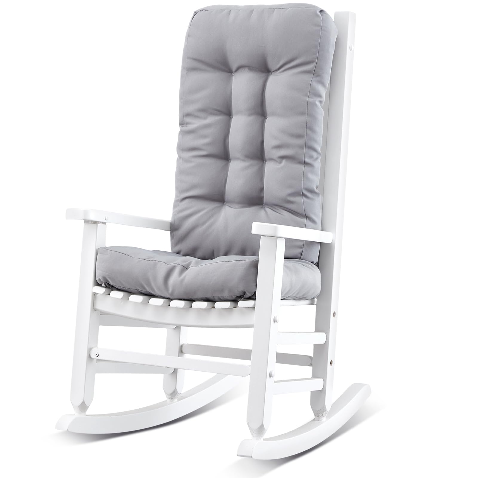 Yalikop Kids Rocking Chair Cushion Pad Set Toddler Rocking Chair Indoor Outdoor Wooden Rocker Child Patio Rocker for Porch Balcony Lawn Indoor Outdoor