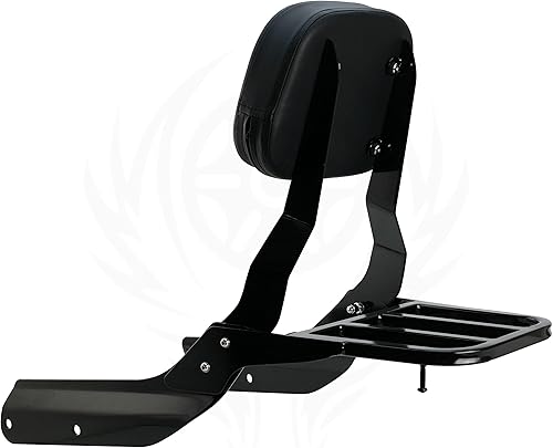 Miniatura 4 de Almohadilla para portaequipajes de pasajeros con respaldo para Honda VTX 13001800 NRS modelos 2003-20062002-2008 NRS acabado negro brillante