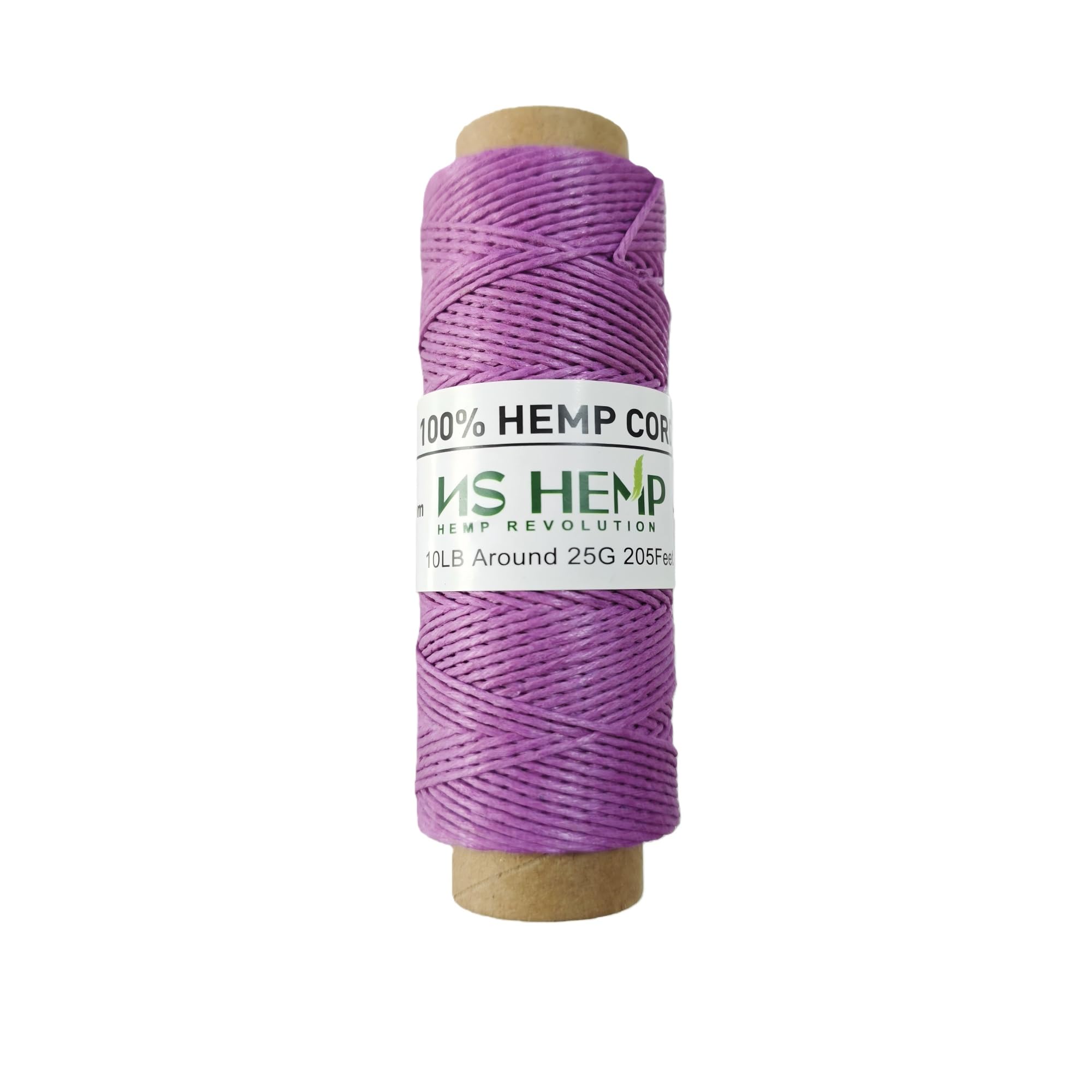 NS HEMP 100% Hemp Cord for Jewelry Making 0.5mm 62 Meters (205feet) (04# Light Purple)