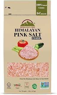 Sponsored Ad - Himalayan Chef Pink Himalayan Salt, Coarse Grain, Grinder Refill -1 Pound (Pack of 6)