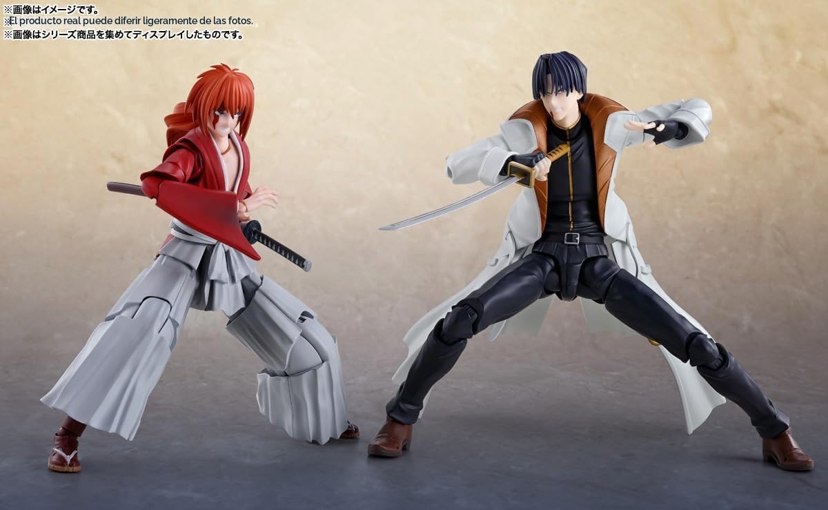 TAMASHII NATIONS Aoshi shinomori Fig. 16,5 cm Rurouni Kenshin SH figuarts