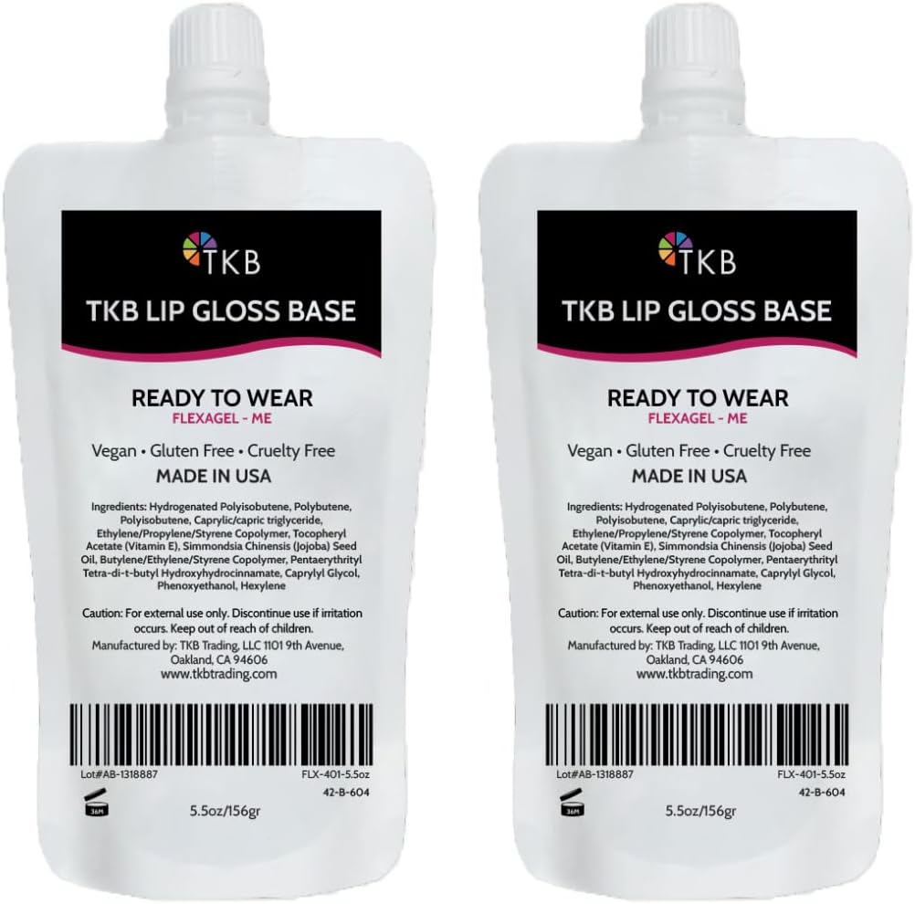 TKB Lip Gloss Base (Flexagel) Clear Lip Gloss Base for DIY Lip Gloss