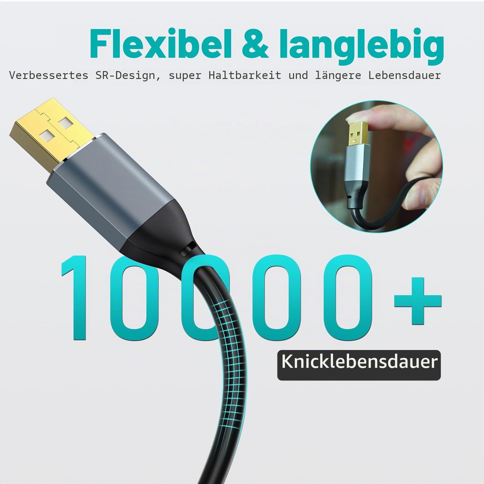 Aktives USB 2.0 Verlängerungskabel 30 m, A-Stecker auf A-Buchse | 480 Mbit/s, 3 FE1.1s-Repeater, vergoldete Stecker, 5-fache Abschirmung, für Maus, Tastatur, Webcam, Drucker; nicht zum Laden