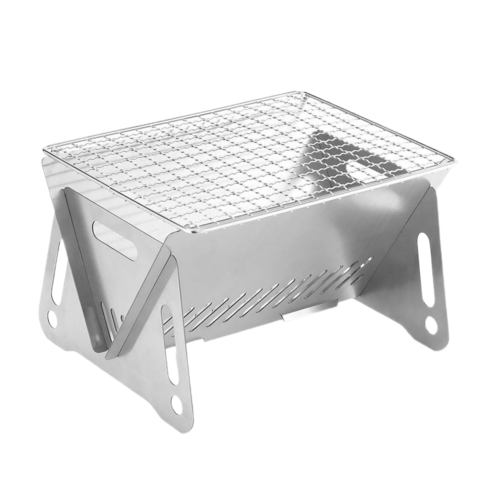 acime Barbecue Charcoal Grill | With Folding Legs Barbeque Grill,Stainless Steel Barbeque Grill, Portable Camping Grill With Ventilation For Cooking Outdoors