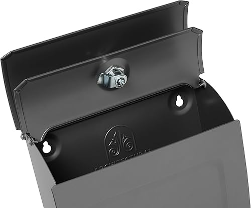 Miniatura 8 de Architectural Mailboxes 2594GR-10 Buzón de montaje en pared con bloqueo de Aspen color grafito pequeño