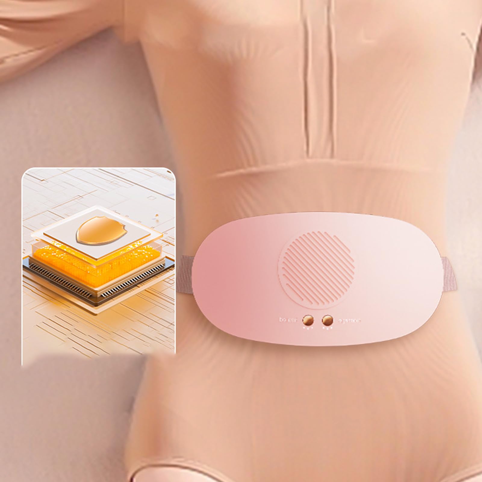 Almohadilla Térmica Menstrual, 5 Ajustes De Temperatura, 7 Modos De Masaje, Apagado Automático, Cómodo Cinturón Envolvente Térmico Para El Hogar, Coche Y Oficina