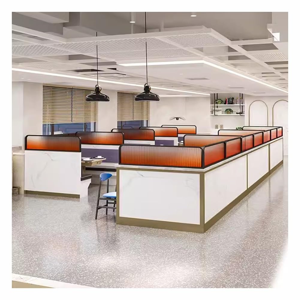 GJZQDKX Matte Glass Countertop Divider Stylish Partition for Dining Areas Offices and Public Spaces