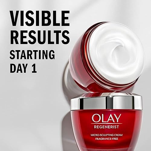 Miniatura 2 de Olay Regenerist Crema hidratante facial microesculptora con ácido hialurónico y niacinamida sin fragancia 17 onzas incluye tamaño de viaje Olay Whip