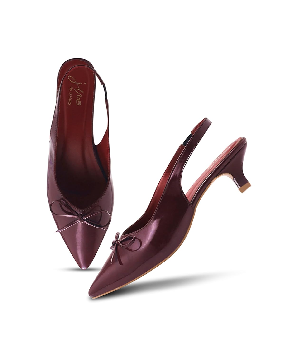 JM LOOKS Low Kitten Heels Women’s Pumps Pointed Closed Toe Slingback Elegant Wedding Pumps Heel JM LOOKS Low Kitten Heels Women’s Pumps Pointed Closed Toe Slingback Elegant Wedding Pumps Heel