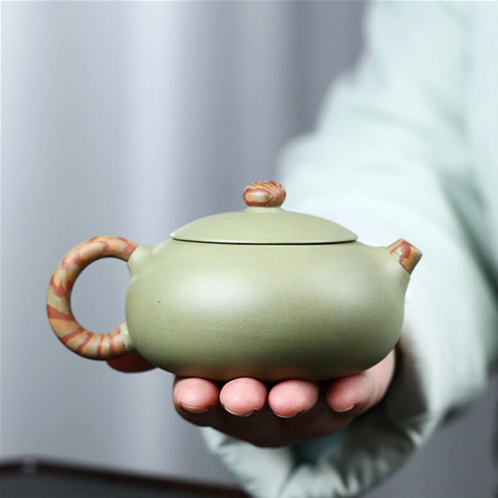 190ml Handmade Herbata Doniczki Fioletowy Clay Teapot Beauty Czajnik Raw Rewe Green Clay Boutique Teaware Chinese herbata ceremonia prezent Wykonany Ręcznie (Color : 190ml)