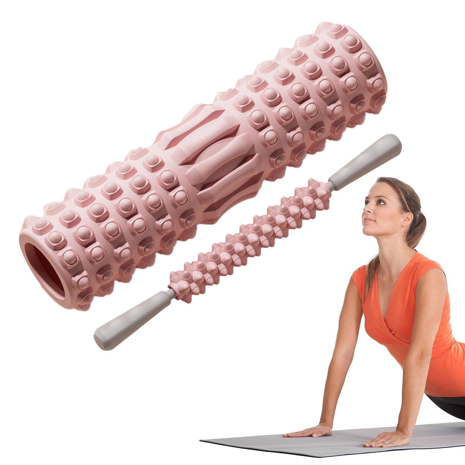 Rullo muscolare per gambe, massaggio al polpaccio a media densità | barra a rullo portatile per gambe, polpaccio, schiena, massaggiatore sportivo per palestra, casa
