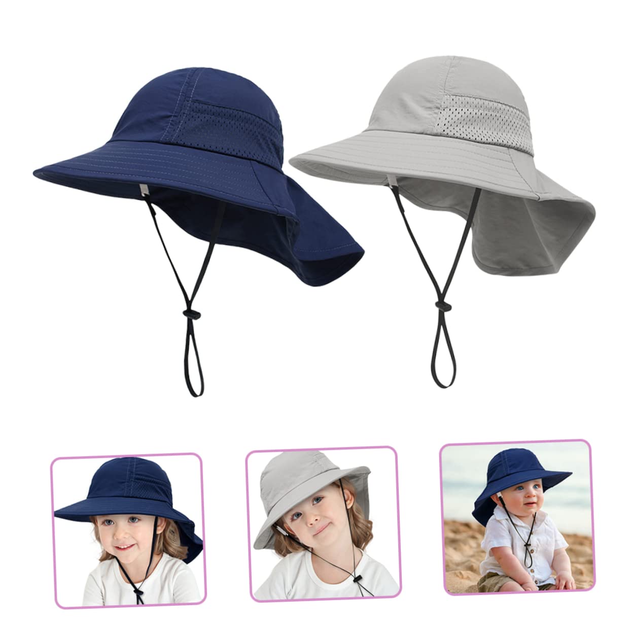 LIFKOME Cappello da Spiaggia Cappello da Sole per o da Sole Pieghevole Secchio da Spiaggia o Capello per Berretti da ia per Cotone