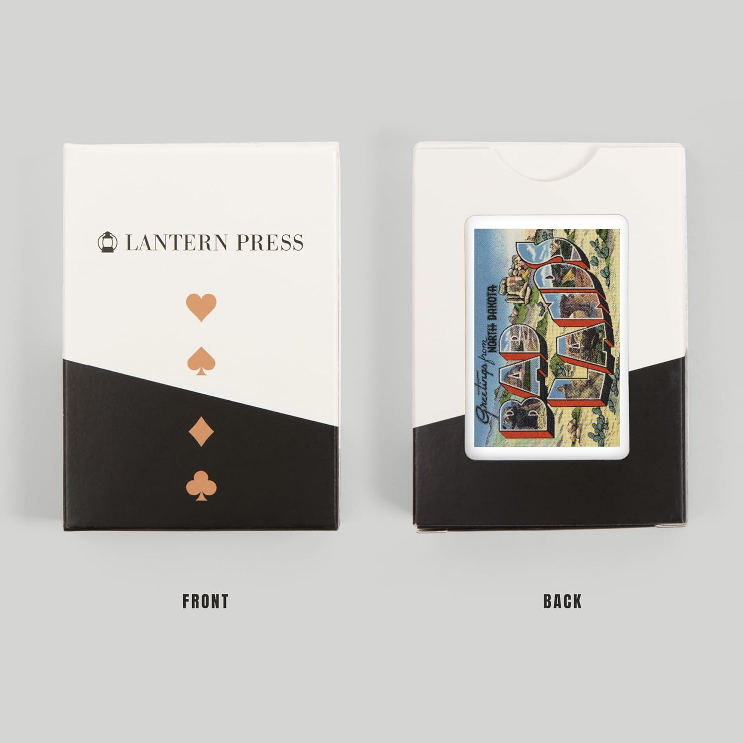 Lantern Press Greetings from North Dakota (Badlands), 52 Playing Cards for Adults, Poker Size Card Deck