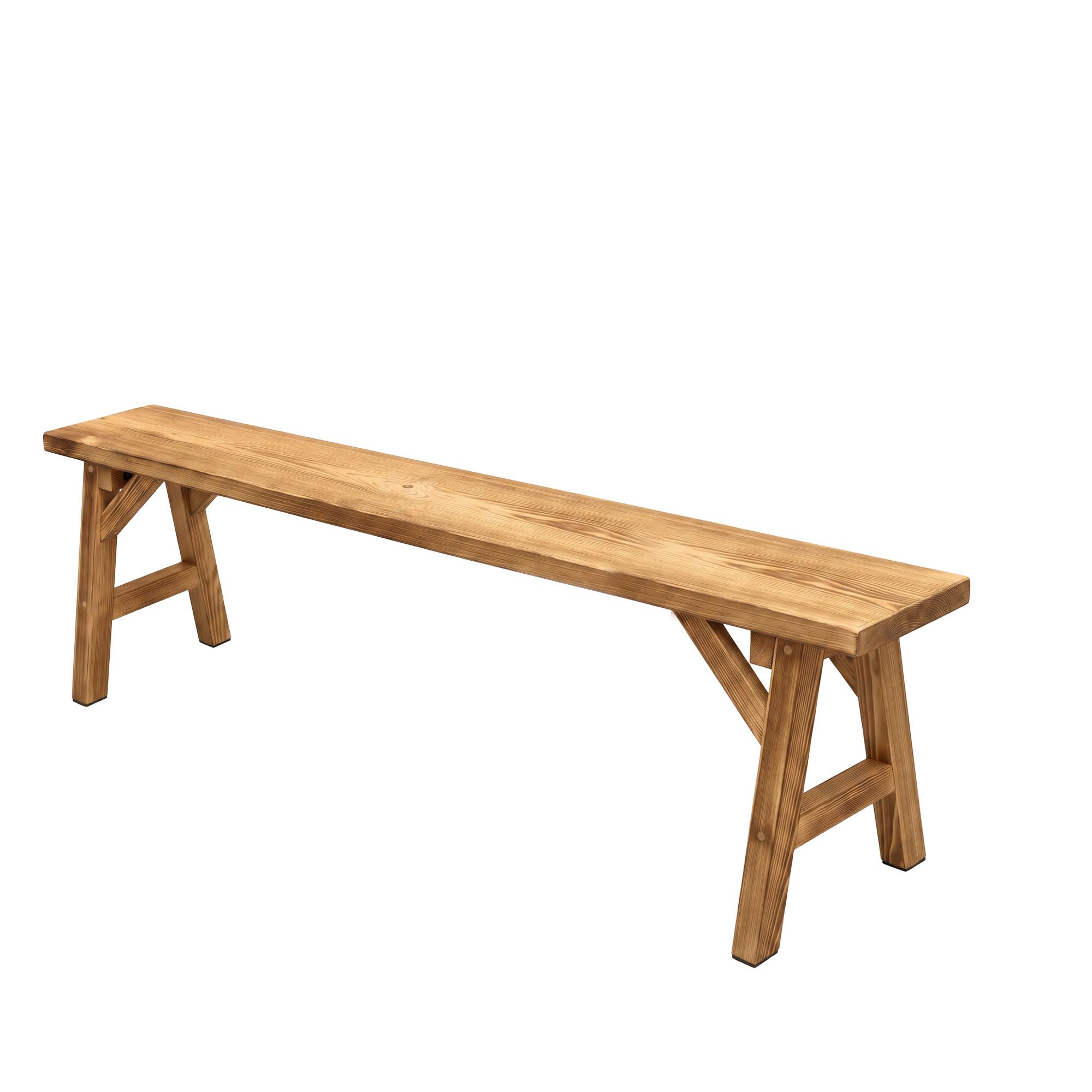 63in Wood Bench for Dining Entryway, Solid Pine
