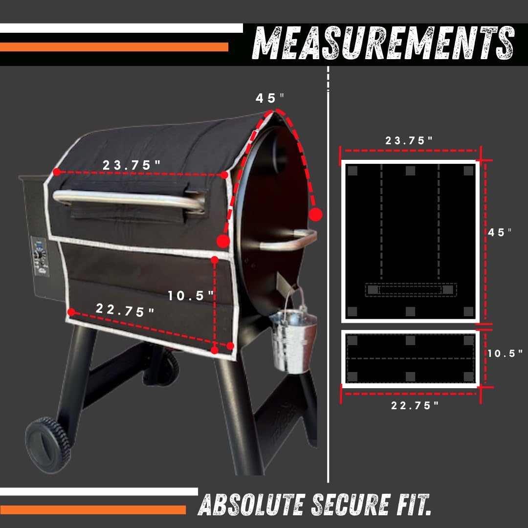 BAC626 Insulated, Magnetic Thermal BBQ Blanket Cover for Traeger Pro 22 | Traeger Pro 575 Series