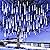 Kordain Christmas Lights Outdoor, Meteor Shower Lights Falling Star Lights 12 inch 8 Tubes 144 LED Icicle Snow Falling Raindrop Lights for Xmas Tree Halloween Holiday Party Decoration, UL Plug, White