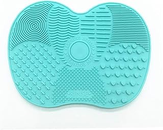 1pc Silicone Makeup Brush Cleaning Mat Cosmetic Washing Plate Brush Cleaner Pad Portable Makeup Brush Color Remover Scrubber with Suction Cups