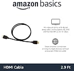 Amazon Basics High-Speed HDMI Cable (18Gbps, 4K/60Hz) - 3 Feet, Black