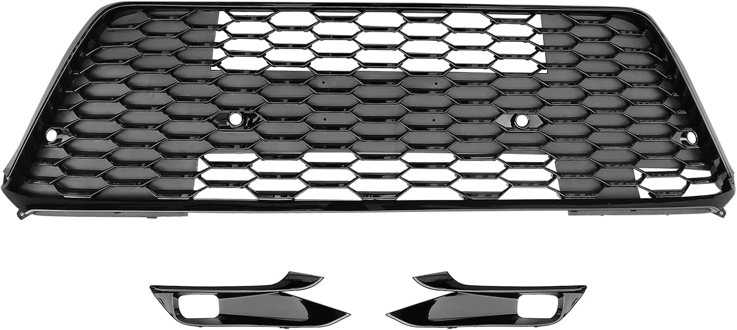 Sienna Grille - New XSE Style Gloss Black Front Lower Bumper Grille Conversion for Sienna LE XLE 2021-2026, Comes W/Fog Light Bezel Cover Trim