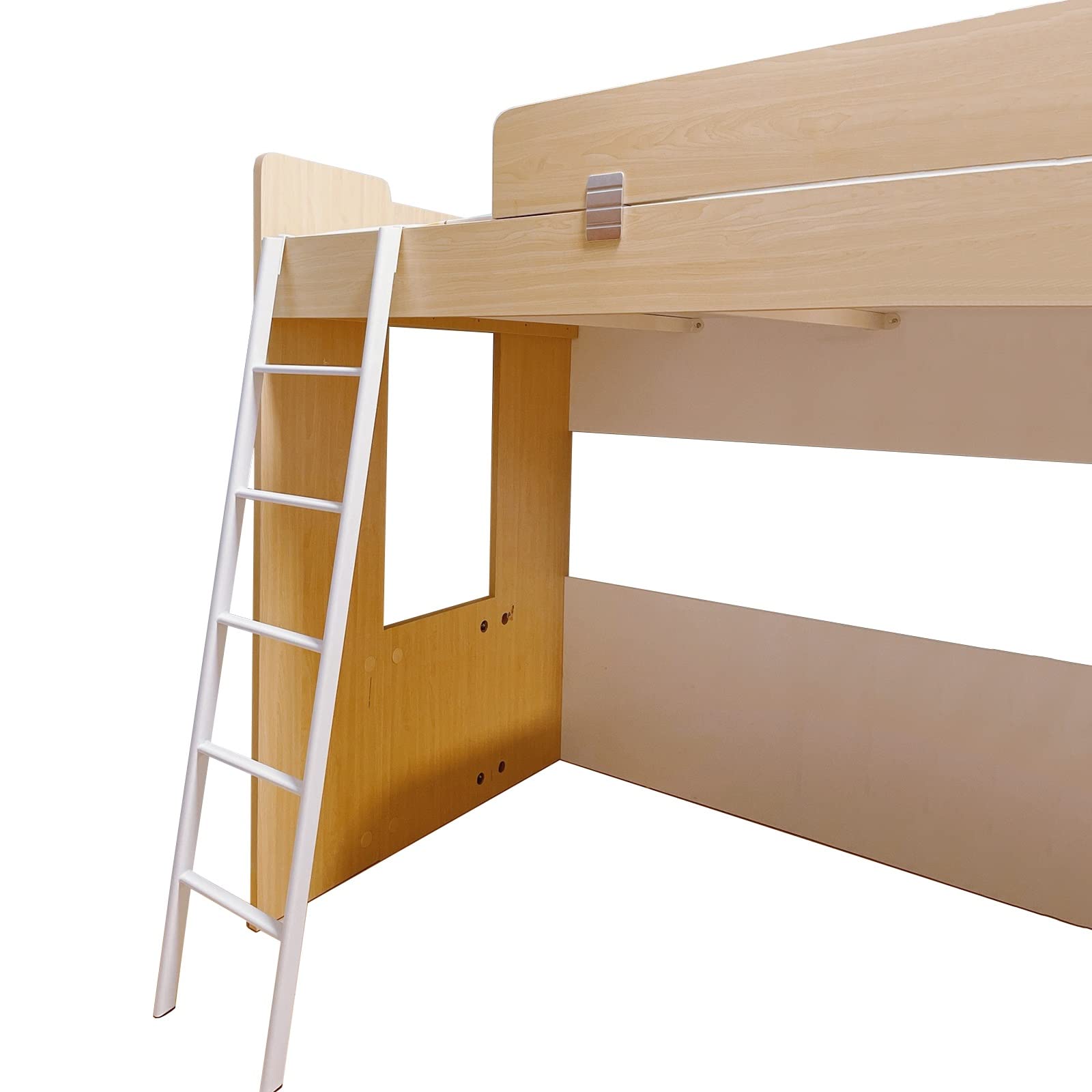 Escalera para caravana y dormitorio escolar de 5 peldaños color blanco
