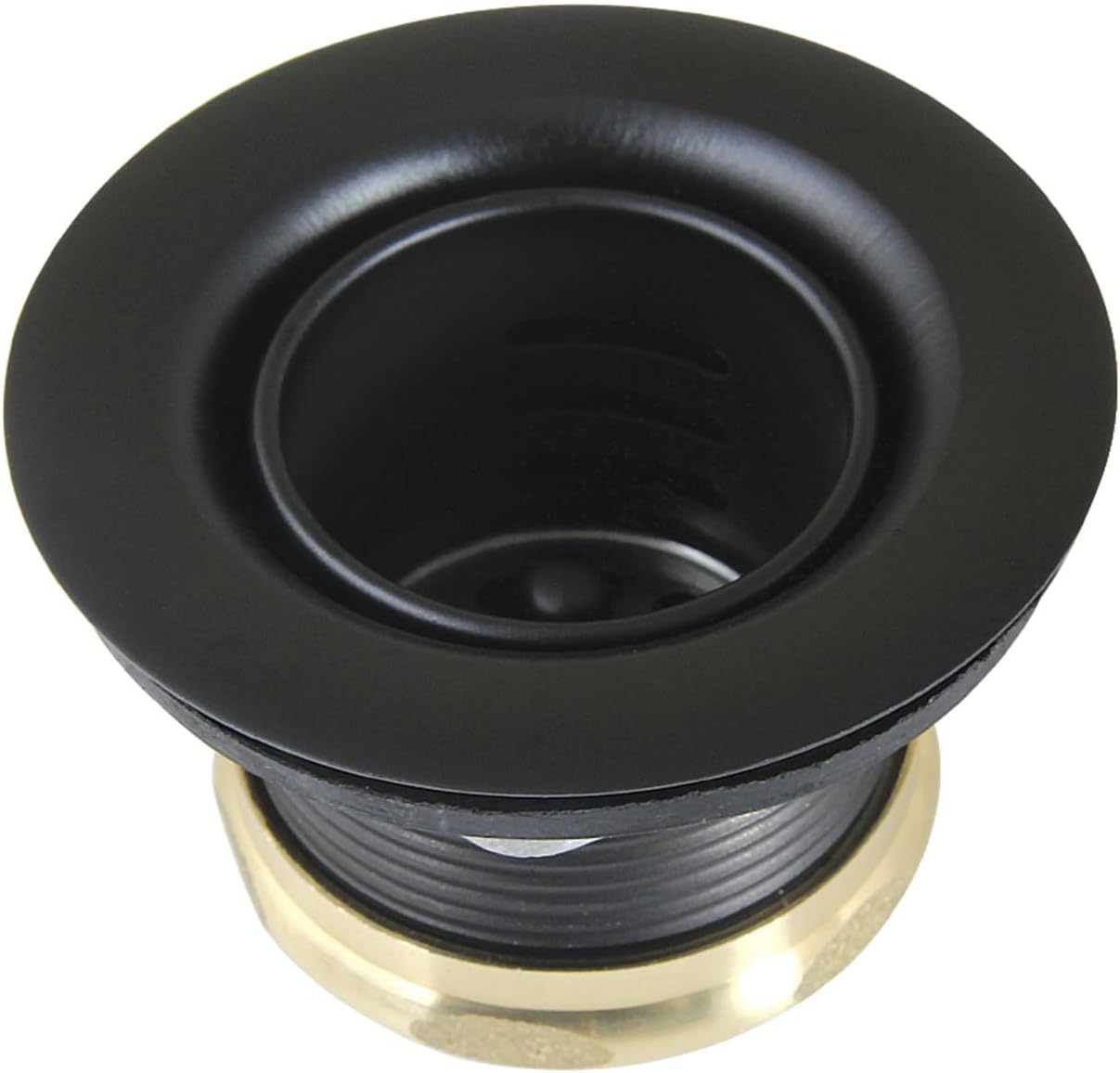 Kingston Brass K451BMB Portland Stainless Steel Bar Sink Basket Strainer, Matte Black
