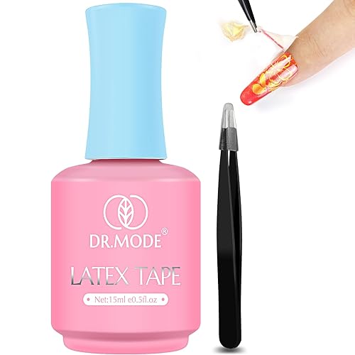 DRMODE Látex líquido para uñas, de secado rápido, de látex líquido, barrera de esmalte de uñas, cinta de látex, protector de cutícula para dedos,