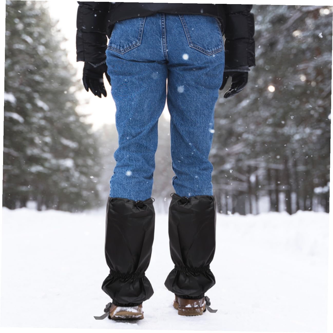 Guêtres Imperméables pour Randonnée Protège Jambes Gaiters Thermiques Ajustables pour Activités Plein Air