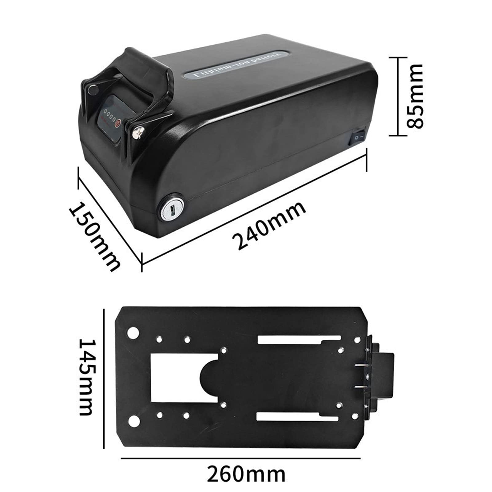 TGHY Li-ion Battery 36V 15AH 18AH 20AH 22.4AH Wheelchair Battery 48V 13AH 15AH 18AH 20AH Lithium ion Battery Pack with Charger for 50-1000W Motor,36v18ah