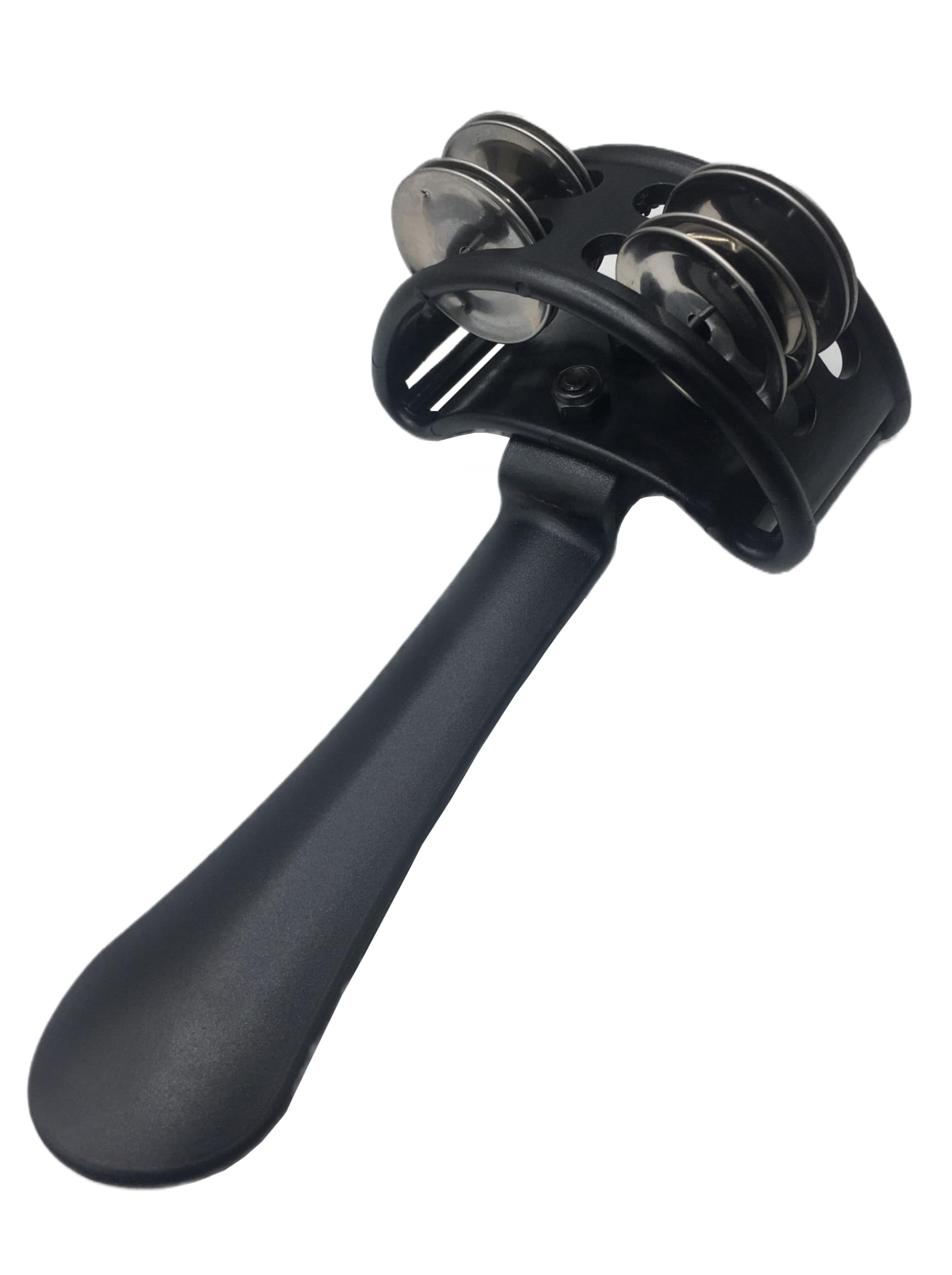 2WMusic Percussion Heel Foot Tambourine with Steel Jingles for Guitar Cajon Drum Players Accessories