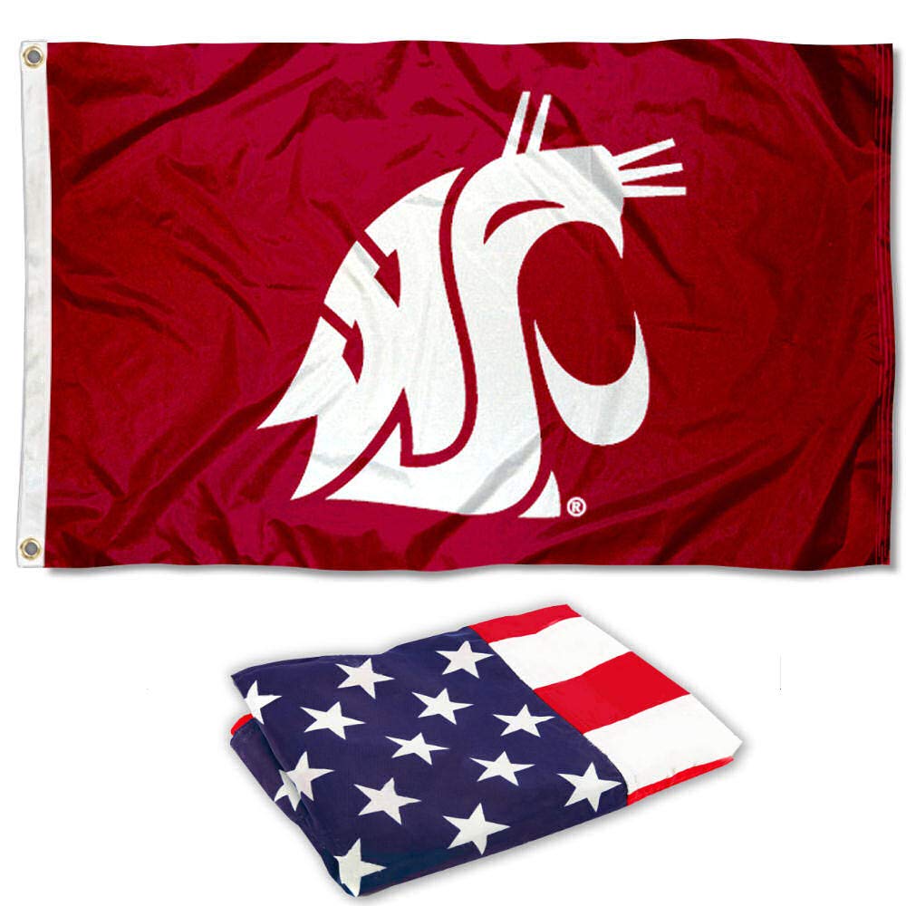 Washington State University WSU Flag - 3x5 Feet, Premium Polyester, Officially Licensed