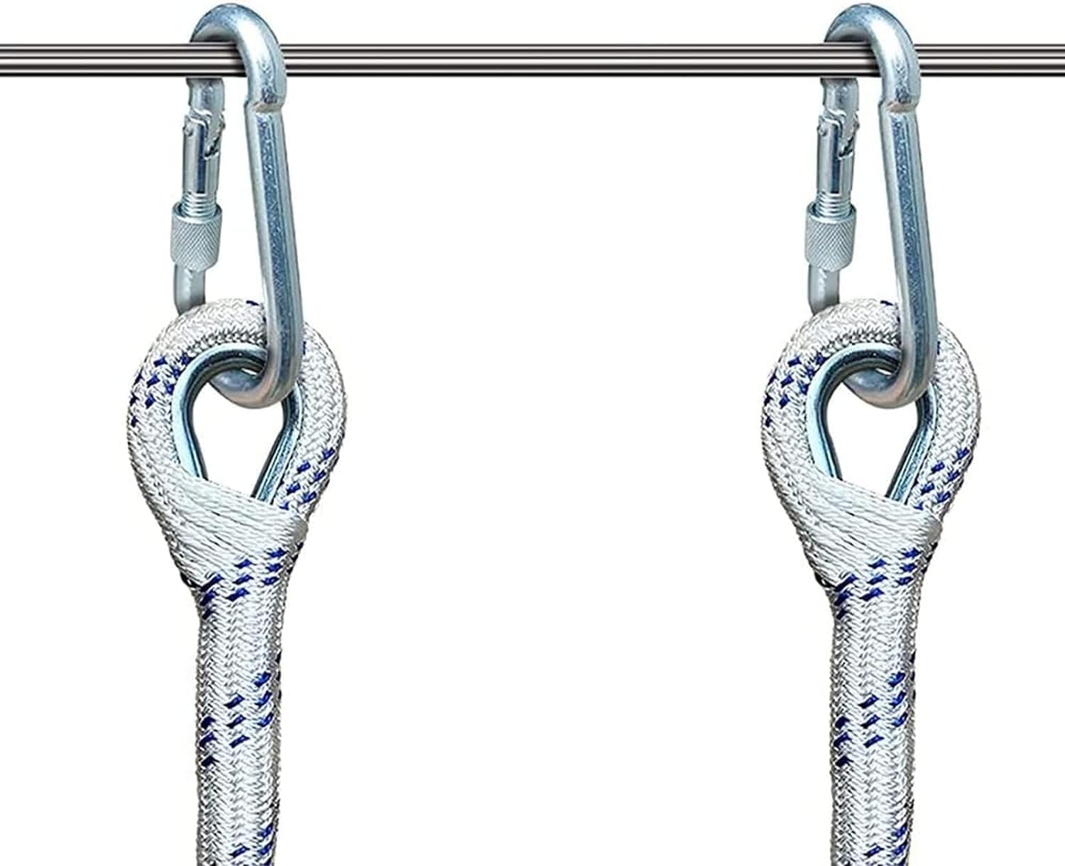 Échelle de Secours, échelle de Corde de Secours, échelle de Corde d'urgence avec mousquetons, échelle d'incendie d'urgence Ignifuge, échelle Souple en Nylon antidérapante