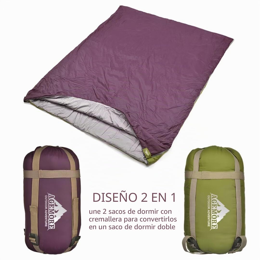 Envelope Saco de Dormir para Camping Viajes Senderismo Multifuntion Ultraligero