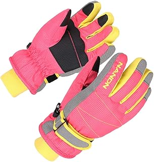 XTACER Kids Ski Snow Gloves Snowboard Winter Warm Cold Weather Gloves for Boys Girls Children (Pink, Medium)