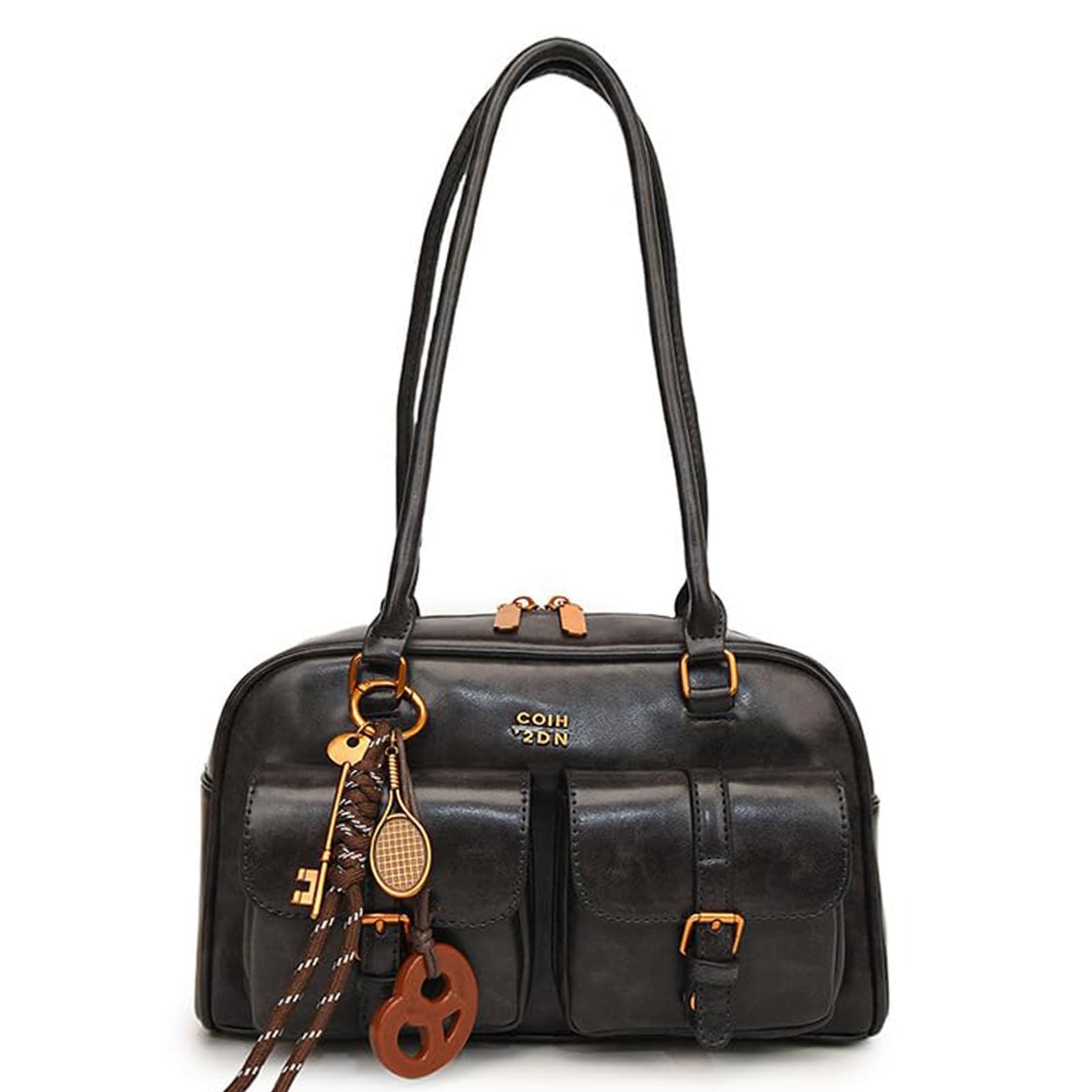 Shoulder Bags for Women Y2k Hobo Tote Handbag Vintage Top Handle Bag PU Leather Shoulder Bag