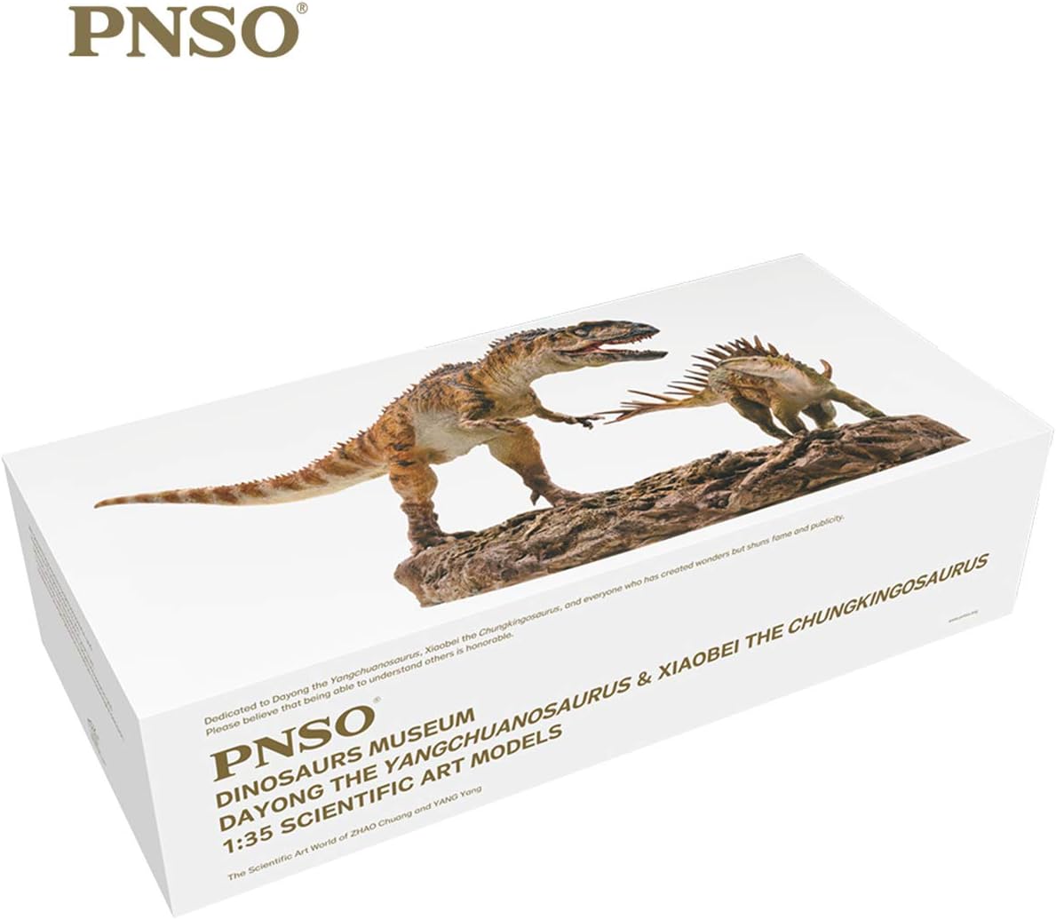 1:35 Scale Yangchuanosaurus Fight Chungkingosaurus Dinosaur Figure Animal Model Collector Decor Gift