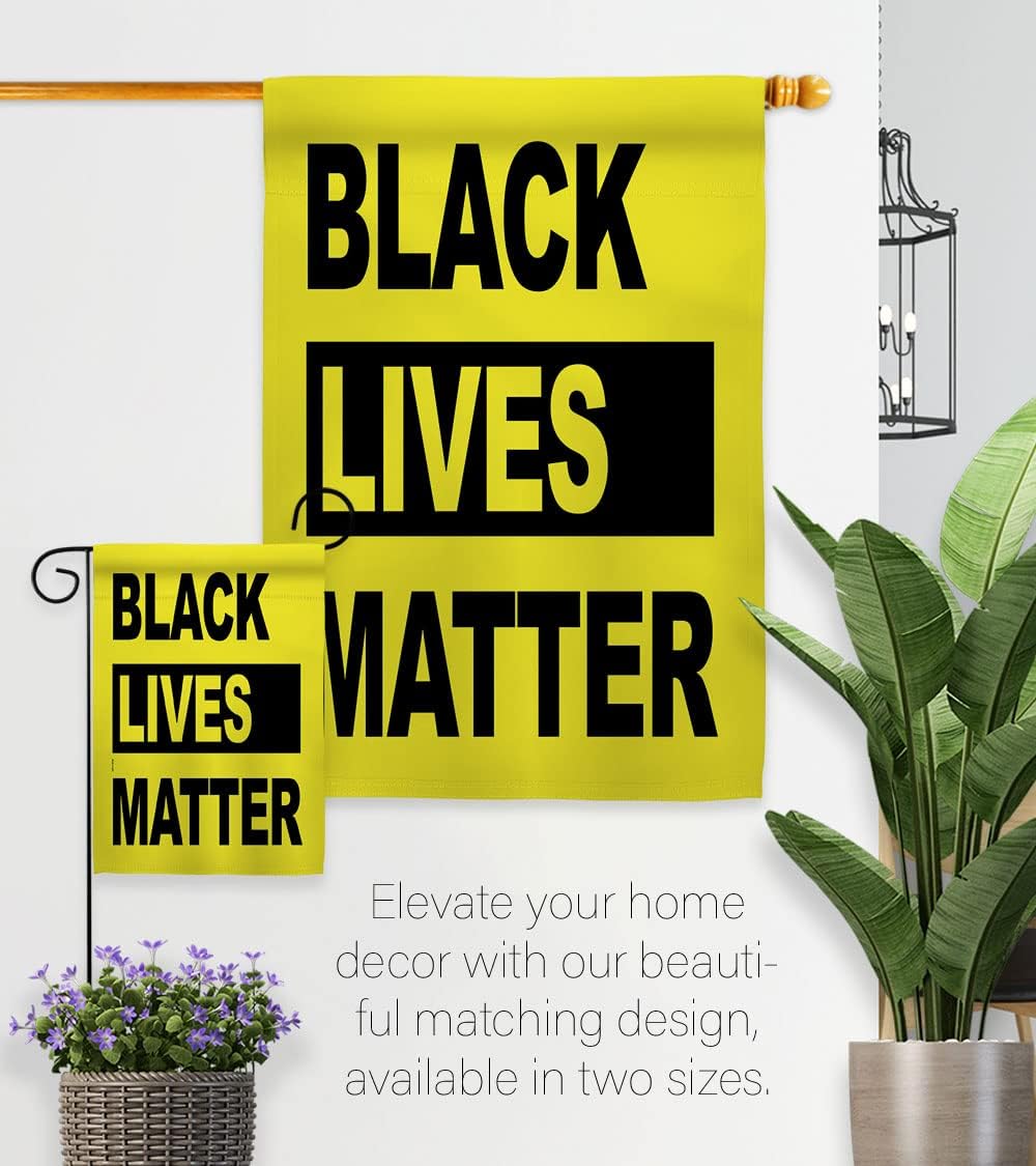 Black Lives Movement House Flag Eagle Set Support Cause BLM Anti Racism Revolution Equality Social Decoration Banner Small Garden Yard Gift Double-Sided, 28" x 40", Thick Fabric