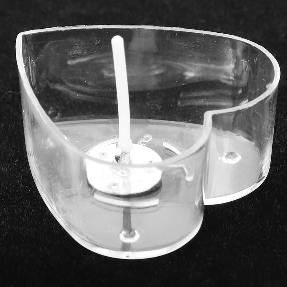 BESPORTBLE Heart Shaped Candle Containers with Wicks for Candle Making DIY Clear Plastic Heart Tea Light Cups Mold 150 Pieces with 30 Wicks for Wedding and Mother S Day Crafts