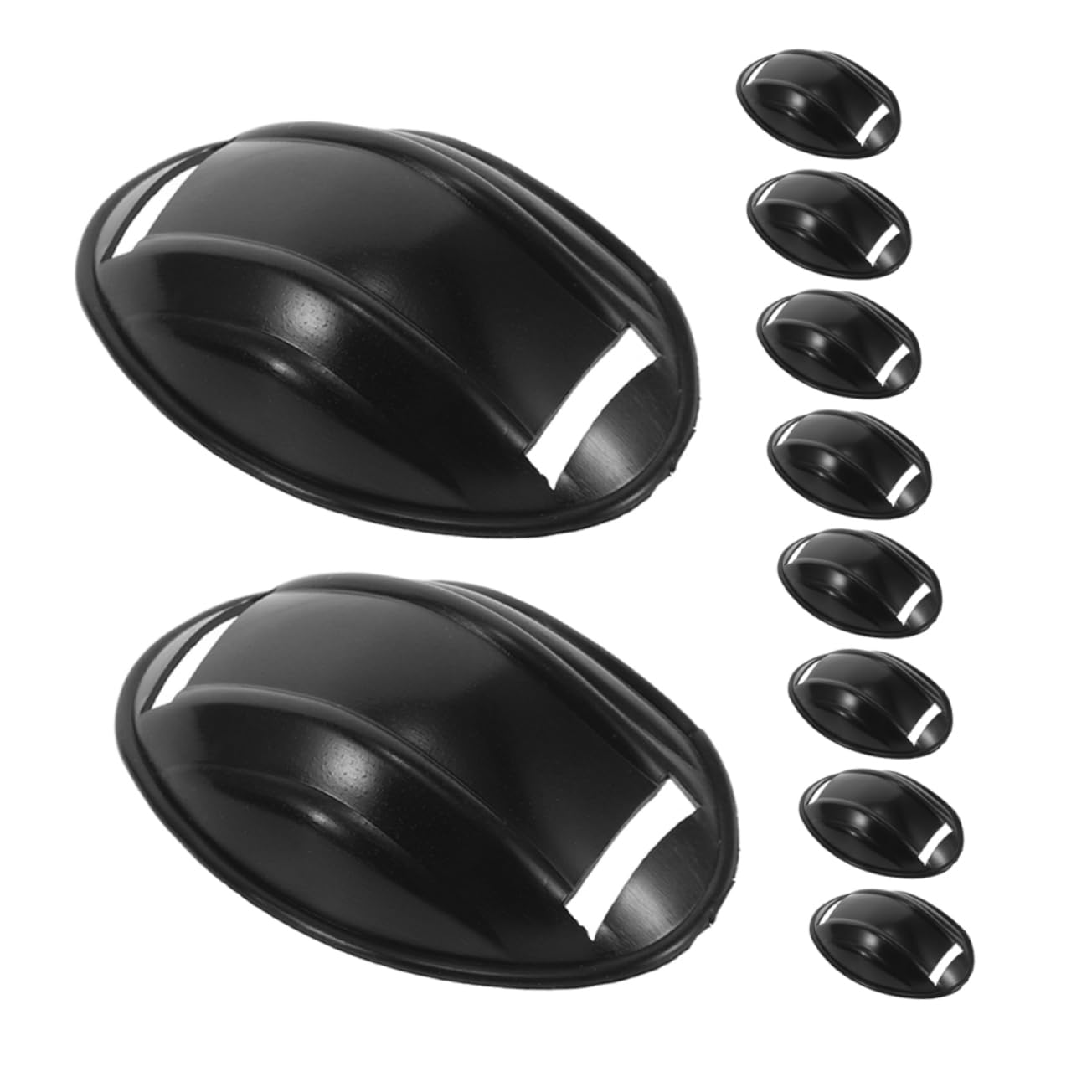 OUNONA 10pcs Motorcycle Pad Accessories Sports Hand Protective Pad Cover Chin Protector Pad Bike Inner Padding Chin Guard Chin Liner Chin Pads Black Plastic