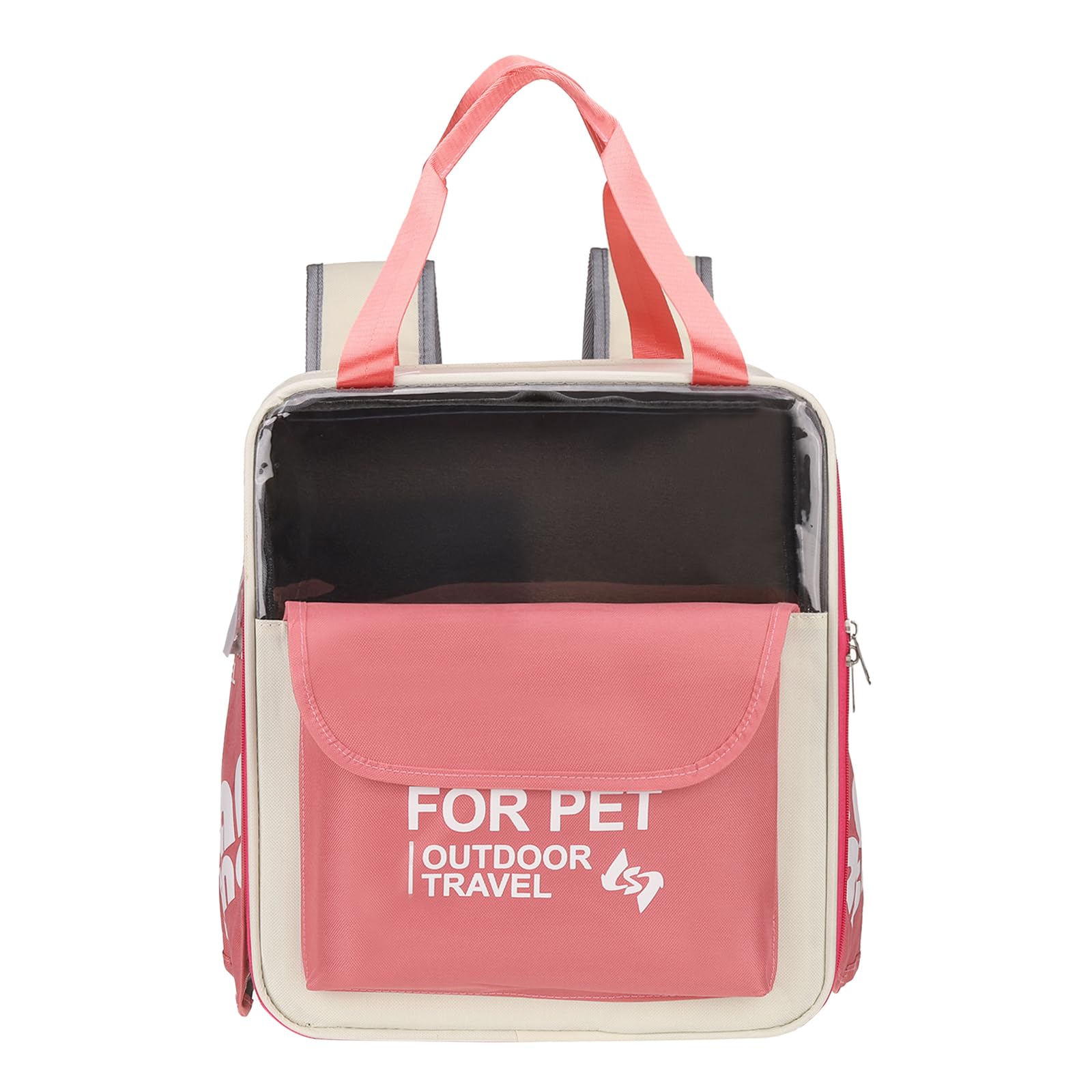 Sac à dos de transport résistant rose pour petits animaux de moins de 7.5kg