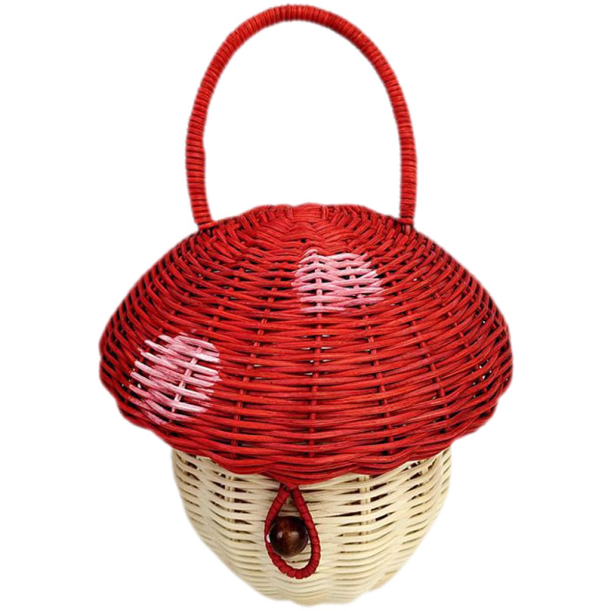 Panier de rangement en rotin champignon pour une décoration de chambre d'enfant