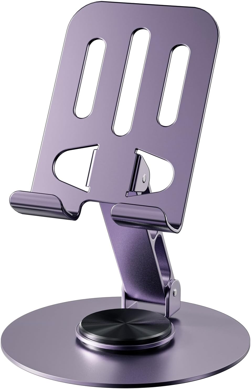 360-degree Rotating Metal Phone Stand with Foldable Design, Suitable for All Smartphones and Tablets, Ideal Office Accessory