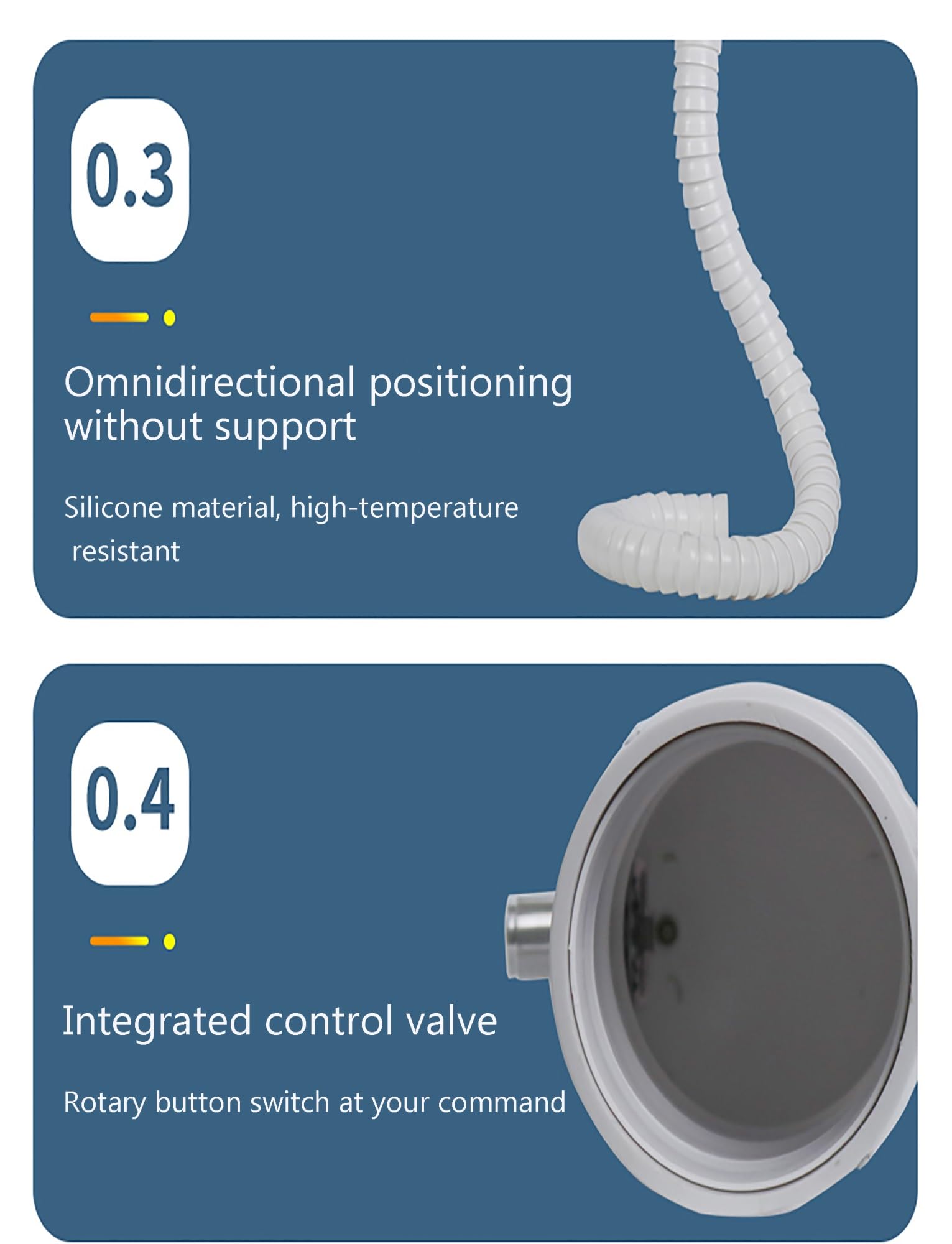 Tubo flessibile per saldatura a 360° orientabile per ventilazione industriale (5,1 x 140,2 cm) - Sistema di filtrazione dell'aria efficiente