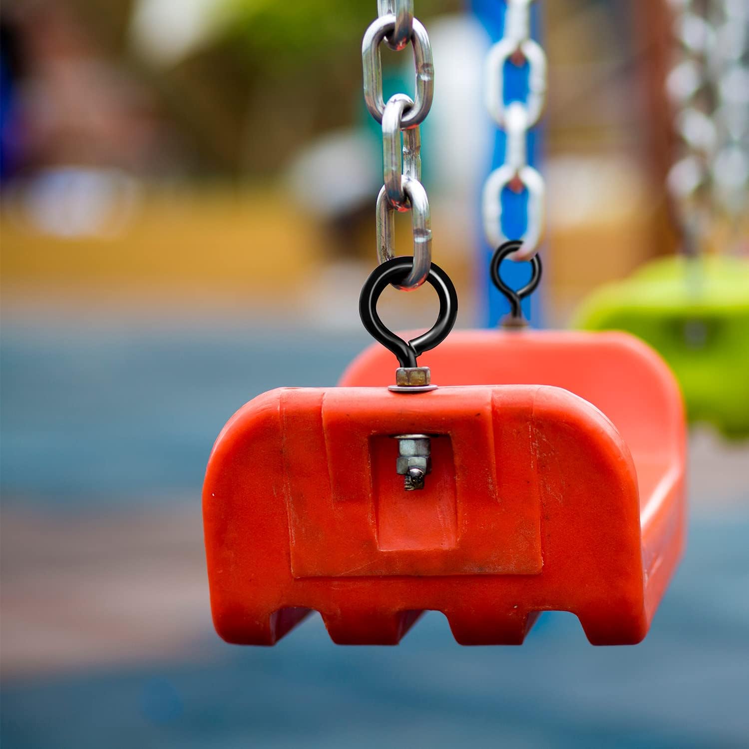 3 Pack Black 4 inche Heavy Duty Eye Hooks, Screw Eye Hooks, with 3 Pack 2.75 inche Spring Snap Hook, Black - Image 5