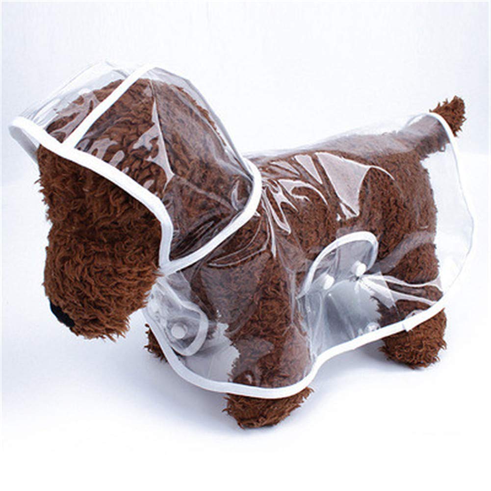 Vêtements pour animaux imperméables transparents pour petit chien XS-L