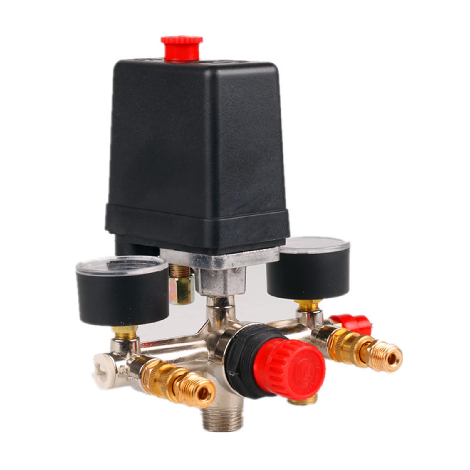 Oxxggkao Multicolor Air Compressor Pressure Switch With Regulator Control For Gauge Bracket Assembly Of Regulating For Switch Manifold Regulator Gauges Compressor