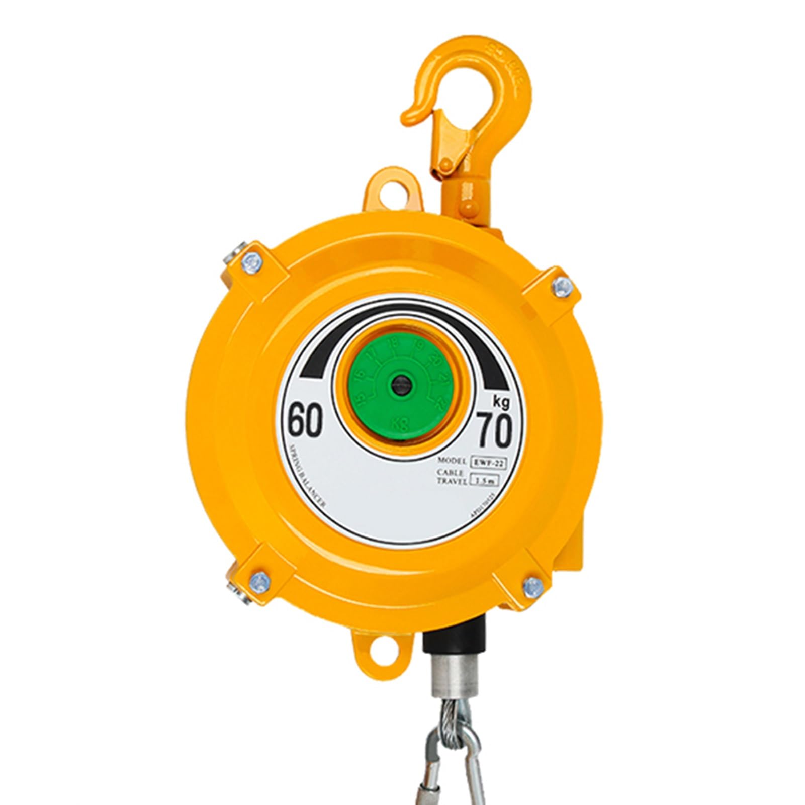 WEKONUMEX Retractable Spring Balancer, Spring Balancer Retractor Alloy Steel Multiple Load Ranges Industrial Tool Support(60-70kg)