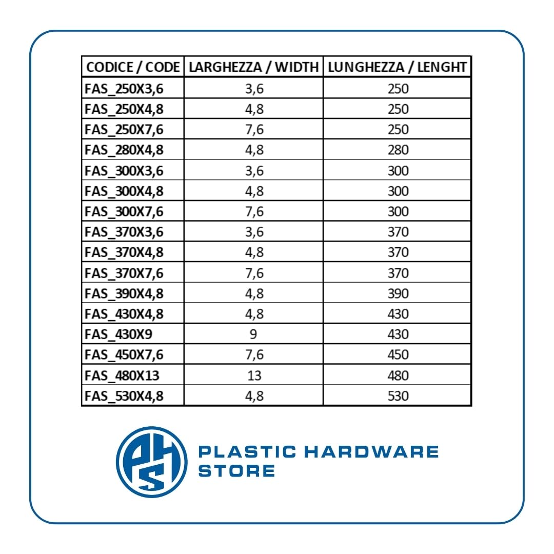 Fascette in Plastica (Nylon) Standard Universali, Fascette Stringicavo da Elettricista per Cablaggi di Cavi e Giardinaggio - 780X9 - Naturale - 100 pezzi - Plastic Hardware Store